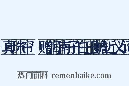 真珠帘·赠海南子白玉蟾近义词是什么意思的图片